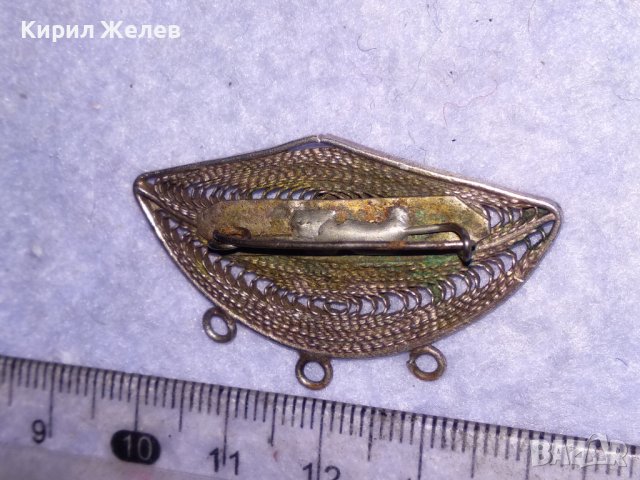 ПОСРЕБРЕНА СТАРИННА ФИЛИГРАННА БРОШКА от СТОМАНА РЪЧНА РЯДКА МАЙСТОРСКА ИЗРАБОТКА 36545, снимка 5 - Антикварни и старинни предмети - 41336915
