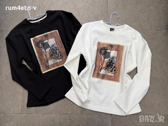 Блузи с релефни щампи ХИТ , снимка 5 - Блузи с дълъг ръкав и пуловери - 52080408