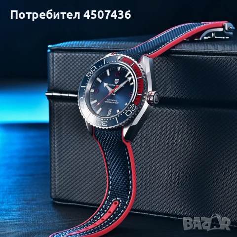 PAGANI DESIGN автоматичен часовник SEIKO NH35, сапфир, неръждаема стомана, водоустойчив, дата, безел, снимка 4 - Мъжки - 51143148