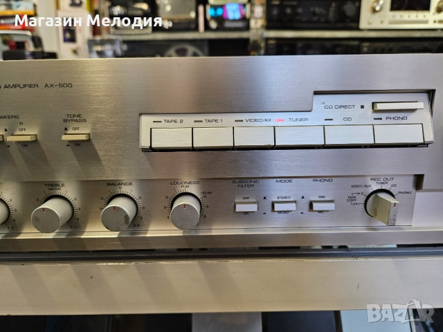 Усилвател YAMAHA AX-500 Две по 120 вата. В отлично техническо и визуално състояние., снимка 3 - Ресийвъри, усилватели, смесителни пултове - 49219359