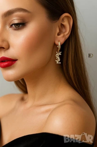 обеци от висококачествена стомана christian dior chanel ysl saint laurent louis vuitton , снимка 2 - Обеци - 51080364