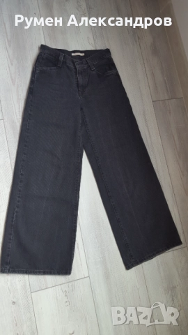 Черни дамски дънки Levi Strauss '94 Baggy Wide Leg W25 L33, снимка 2 - Дънки - 52043760