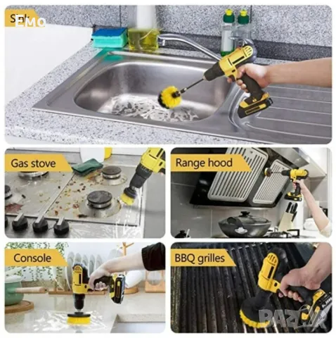 Комплект 3 почистващи четки за винтоверт 150, снимка 6 - Винтоверти - 47706614