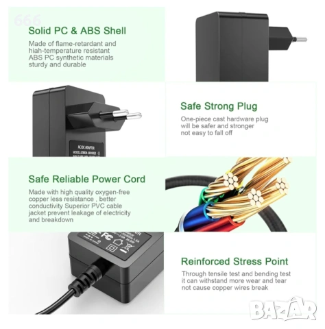 Gonine AC 100V-240V конверторен адаптер, DC 18V 1A захранващ адаптер, снимка 3 - Друга електроника - 53870515