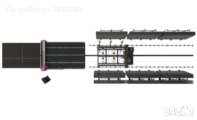 Автоматична маса за разкрой на стъкло Разтоварващ Комплекс (РАЗТОВАРВАЩ КОМПЛЕКС)