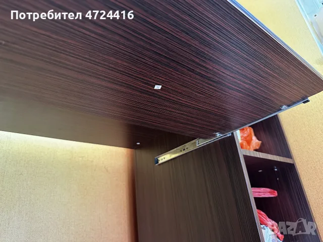 Бюро с рафтове, чекмеджета и поставка за клавиатура, снимка 4 - Шкафове и рафтове - 56329508