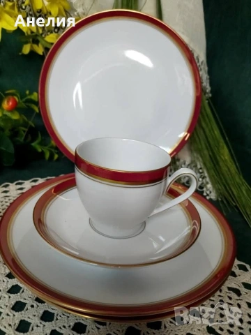 Scherzer Bavaria червен кант . Красиви! , снимка 5 - Чаши - 53328654