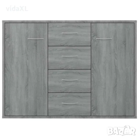 vidaXL Сайдборд, сив сонома, 88x30x65 см, инженерно дърво, снимка 4 - Бюфети - 56148043