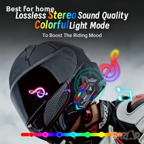 Bluetooth слушалка за мотоциклетна каска WNJACO Y20, снимка 7 - Аксесоари и консумативи - 48457865