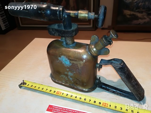 медна стара лампа от франция 3008210843, снимка 2 - Антикварни и старинни предмети - 33963284