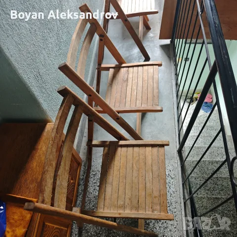 Дървени сгъваеми столове, снимка 4 - Столове - 55868767