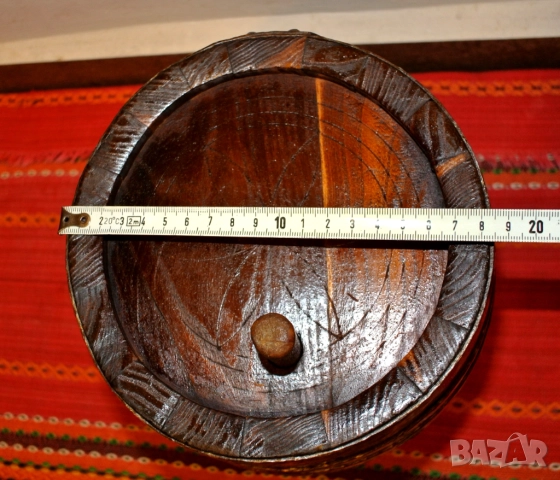 Винтидж дървено буре 5л - Българска традиция, снимка 12 - Антикварни и старинни предмети - 52802218