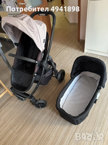 Детска количка Graco Evo с кош за новородено и приставка за правостоящо дете