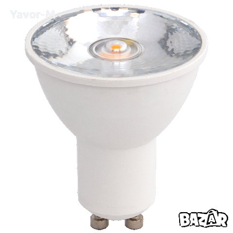 LED лампа луничка, димираща, 6W, GU10, 2700K, 15°, Топла светлина, Ultralux - LZ10627D