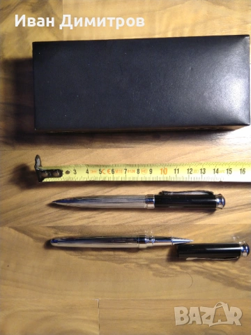 Страхотен масивен химикал в комплект с тънкописец в прекрасна кутия, снимка 3 - Други ценни предмети - 53062688