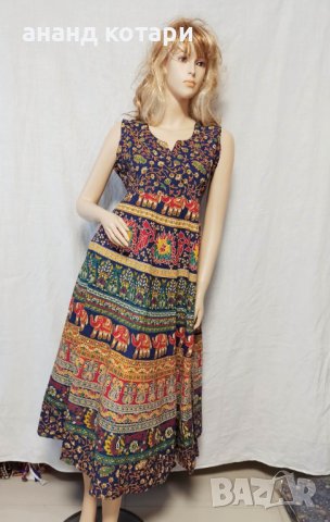 Индийска памучна рокля ”Мандала”, снимка 4 - Рокли - 22910220