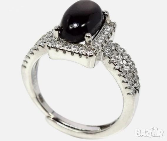 СРЕБЪРЕН ПРЪСТЕН СЪС ЗВЕЗДЕН САПФИР (ТАЙЛАНД), снимка 2 - Пръстени - 53166346