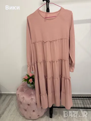 Рокля в размер L, снимка 2 - Рокли - 48587479