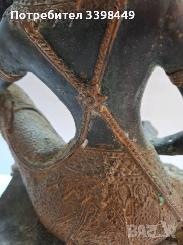  Винтидж позлатена бронзова статуя на тайландски принц , снимка 7 - Антикварни и старинни предмети - 52673920