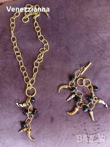 Just Cavalli Бижута-колиета,гривна,обеци, снимка 4 - Колиета, медальони, синджири - 50673476