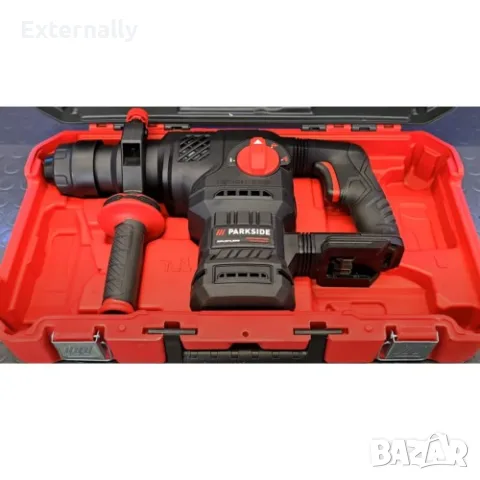 Комбиниран акумулаторен перфоратор PARKSIDE Performance 20V – 5.8J, безчетков, SDS+, нов с гаранция, снимка 4 - Перфоратори - 55948114