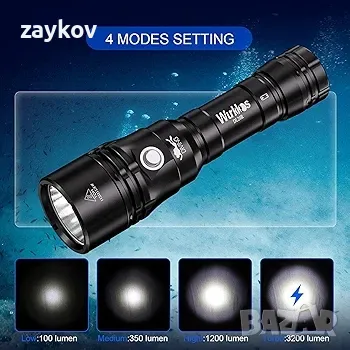 Фенерче за гмуркане Wurkkos DL20R, 3200 лумена фенерче, снимка 3 - Друга електроника - 48512044