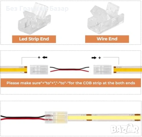 Нова COB LED лента 3м 2700K топла светлина RF дистанционно осветление, снимка 5 - Лед осветление - 53036402