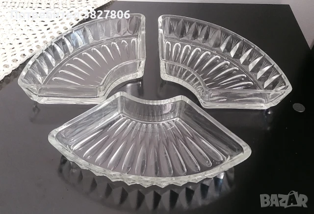 Стъклен сет за ядки 3 броя