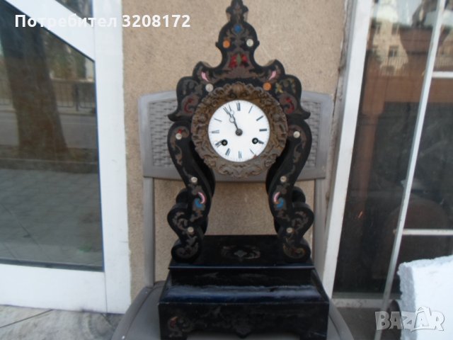 Портален Френски Часовник/19век,Дърво/Интарзия-Работи