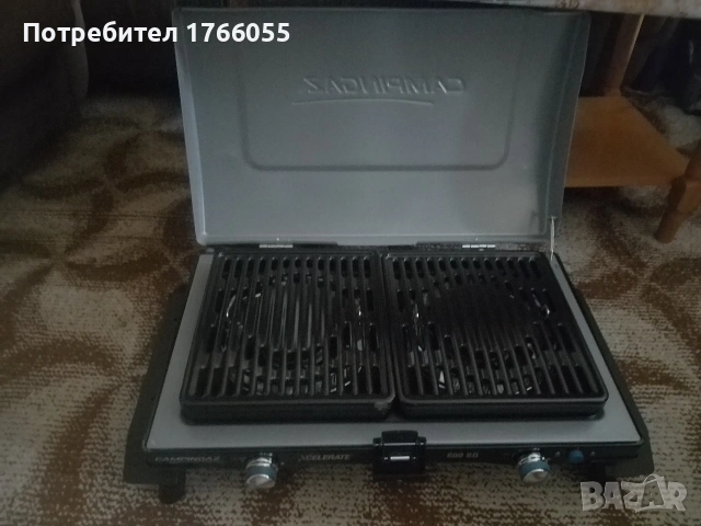 Къмпинг котлон Campingaz 600SG Xcelerate, двоен котлон и решетки, снимка 11 - Газови котлони - 53420120