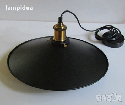 ПЕНДЕЛ С ТРИ ФАСУНГИ И МЕТАЛЕН АБАЖУР, снимка 3 - Лампи за таван - 34856851