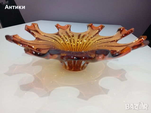 Кристална стара Купа Прекрасна  , снимка 9 - Чинии - 52493317