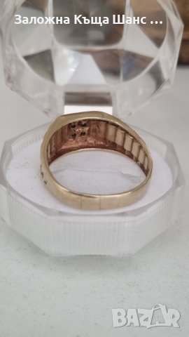 Златен пръстен 14к , 585 проба , снимка 6 - Пръстени - 44217650