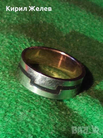МОДЕН ПРЪСТЕН БЛАГОРОДНА НЕРЪЖДАЕМА СТОМАНА ТИП ХАЛКА 23799, снимка 8 - Пръстени - 33362652