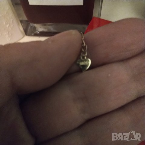 Сребърно позлатено сиджирче с висулка , снимка 4 - Колиета, медальони, синджири - 41659096