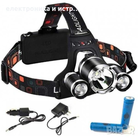 Челник за глава с 3 диода , снимка 2 - Екипировка - 53355521