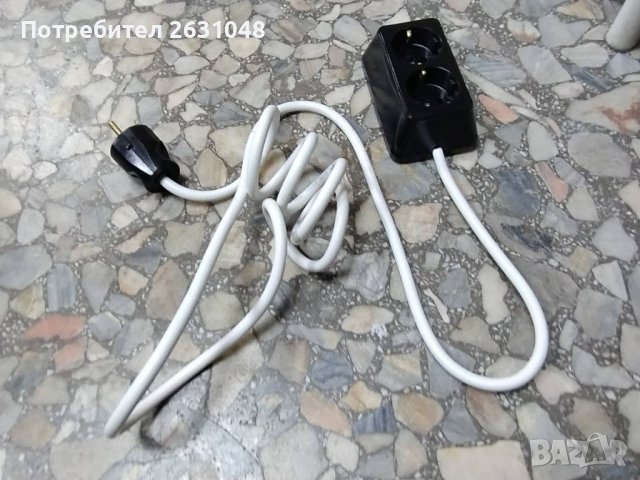 Удължител с кабел (разклонител) с 2 гнездна, снимка 7 - Други стоки за дома - 42520278
