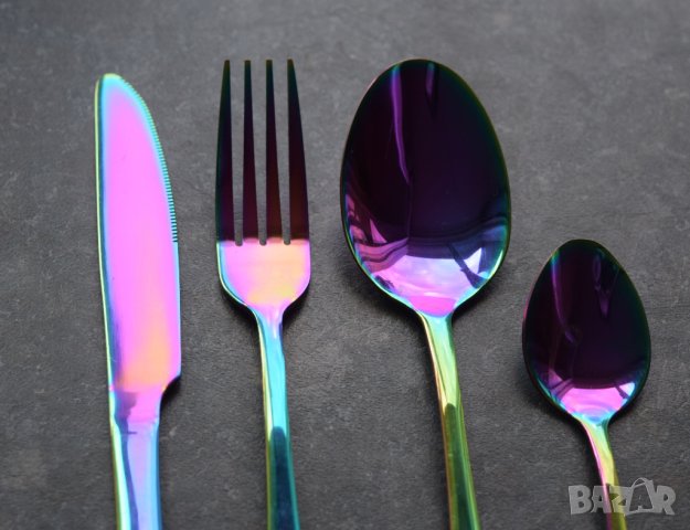 Комплект вилици, лъжици и нож Дъга, снимка 6 - Сервизи - 41312499