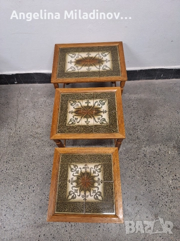 К - т три помощни масички с плочки 