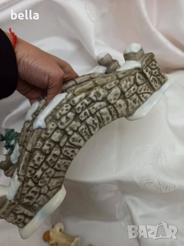 Колекционерски порцелан Goebel-Коледен мост с три порцеланови ангелчета Goebel., снимка 18 - Антикварни и старинни предмети - 52048341