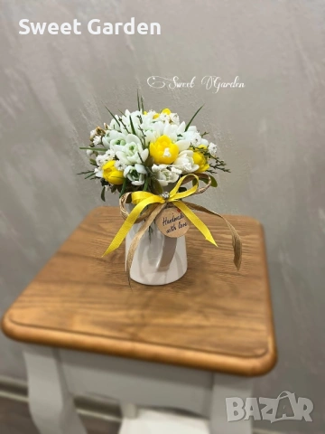 Аранжировки от ароматни сапунени цветя, снимка 3 - Изкуствени цветя - 53402237