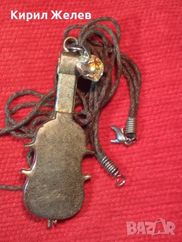 ЗЛАТИСТ АРТ МЕДАЛЬОН - ЦИГУЛКА с ФАСЕТИРАН КРИСТАЛ КОЛИЕ МУЗИКАЛЕН ПЕНДАНТ 25518, снимка 2 - Колиета, медальони, синджири - 35527236