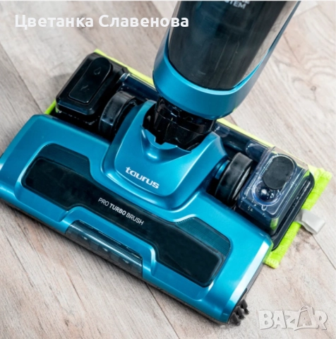 Безжична миеща прахосмукачка Taurus Inedit Wash 29.6, 200 мл, 60 мин, 2 скорости, синя, снимка 7 - Прахосмукачки - 51823047