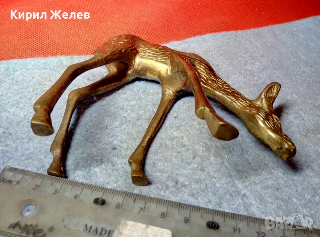 ГОЛЯМА БРОНЗОВА СЪРНА ДЕКОРАТИВНА АРТ РЪЧНА ИЗРАБОТКА СТАТУЕТКА 47795, снимка 7 - Статуетки - 47562358