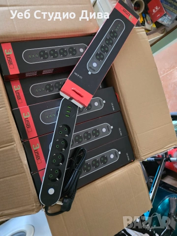 Разклонител с 3 USB порта и 4 гнезда 2500W с 2м кабел, снимка 5 - Друга електроника - 53339838