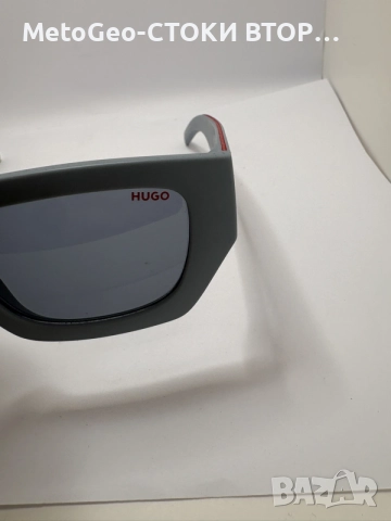 Слънчеви очила HUGO– Модел HG 1252/S (Сиви с червени акценти), снимка 3 - Слънчеви и диоптрични очила - 55826819