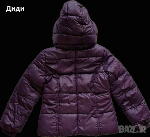 Детско зимно яке с махаща се качулка за момиче H&M, снимка 2 - Детски якета и елеци - 52537222