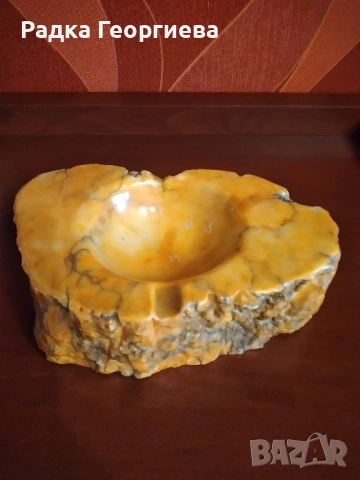 Ретро пепелник- естествен камък, снимка 7 - Антикварни и старинни предмети - 52103598