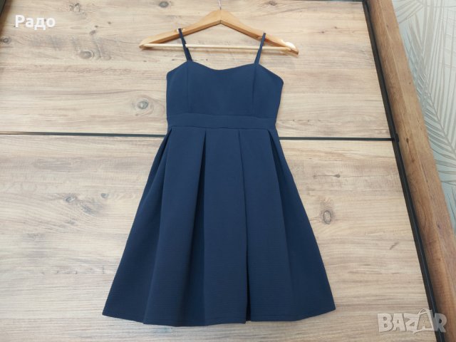 Нови малки ефирни рокли 3 броя черни и синя размер S памук ITALY, снимка 3 - Рокли - 39646124