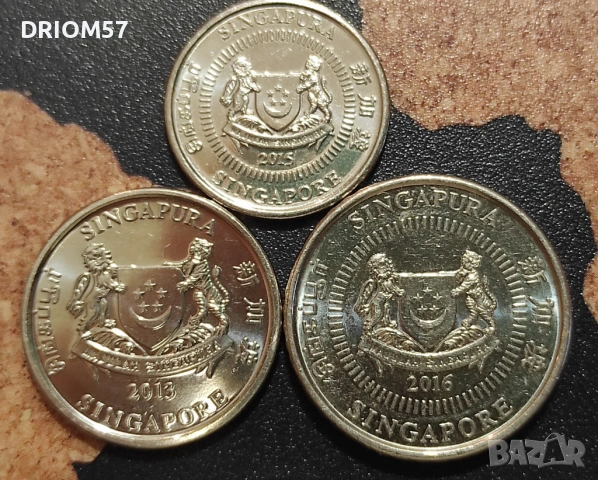 Монета Сингапур (aUNC) - 3 бр. [2013-2016], снимка 2 - Нумизматика и бонистика - 53333827